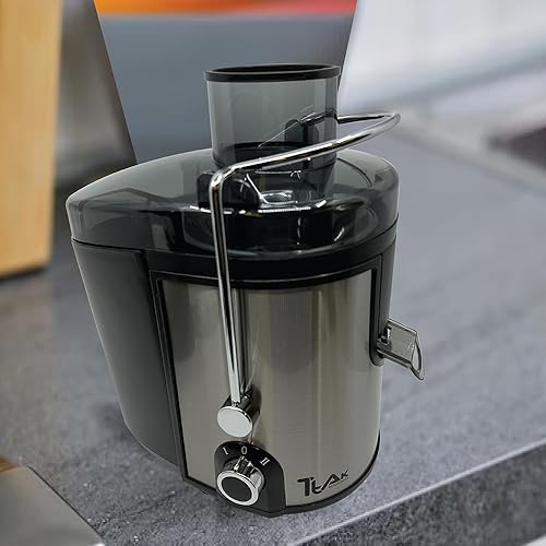 Miniatura 6 de Máquina exprimidora, extractor centrífugo de 600 W, canal de alimentación de boca ancha de 3 pulgadas para frutas y verduras enteras, ajustes de
