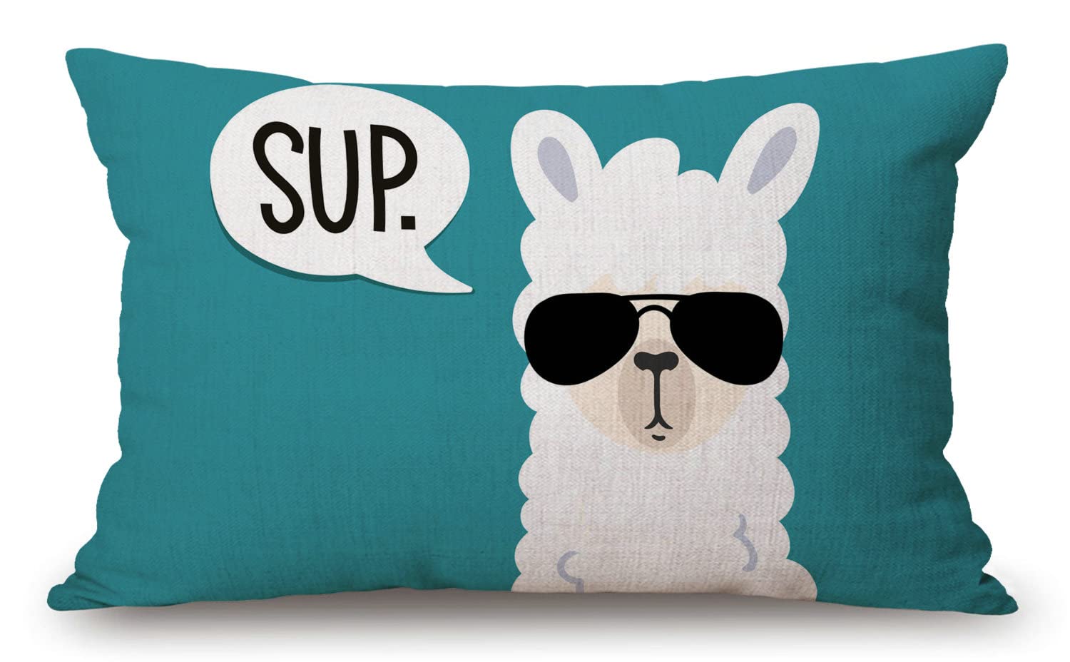 Solekla Jcp107 Funny Llama Lumbar Throw Pillow Cover 12X20 Inch Decorative Bedroom Living Room Sup Llama Rectanglar Cushion Case For Bed Sofa Couch