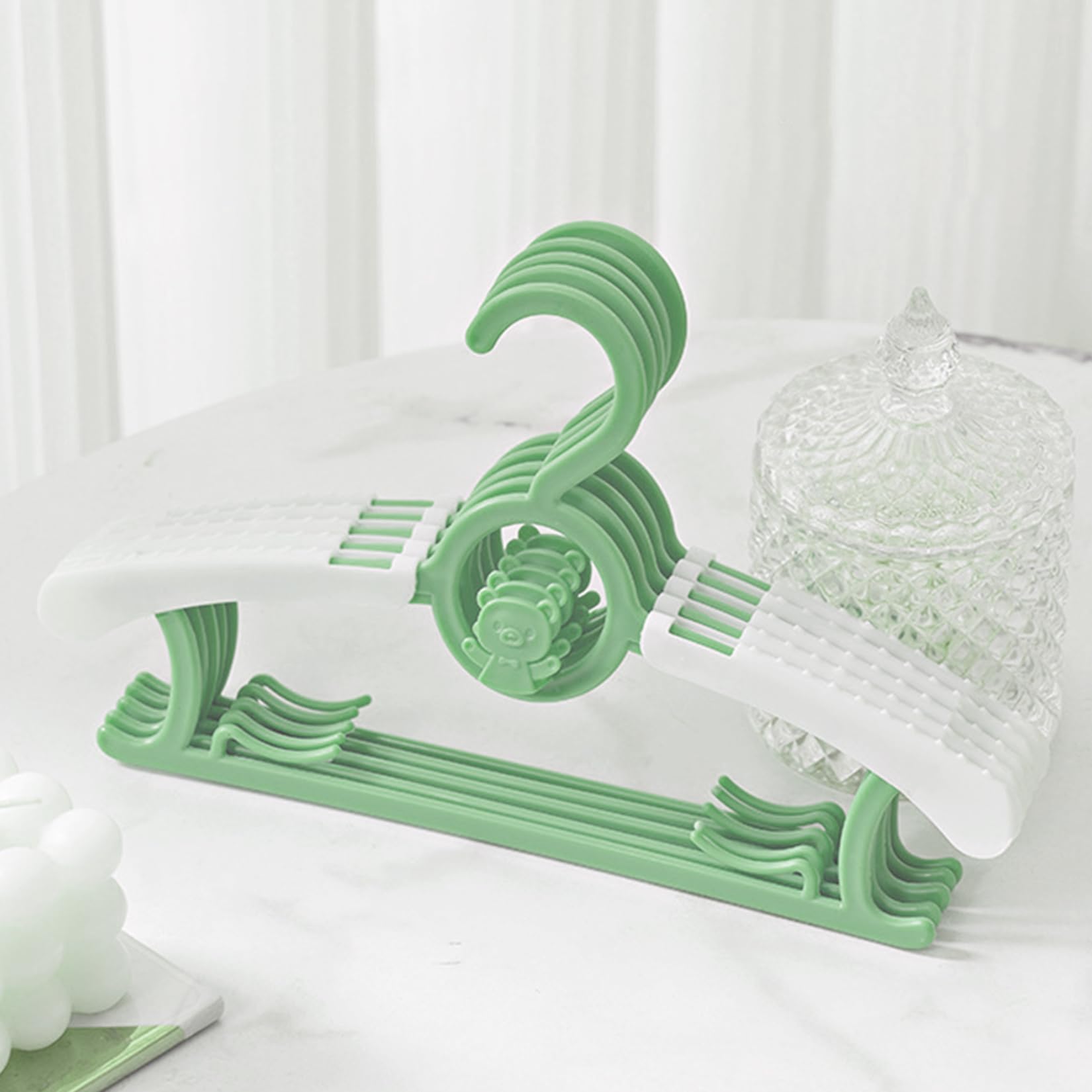 Cintres Bébé Anti-Dérapants - Lot De 20 Blancs Adjustables 29-37cm Avec Porte-Pantalon