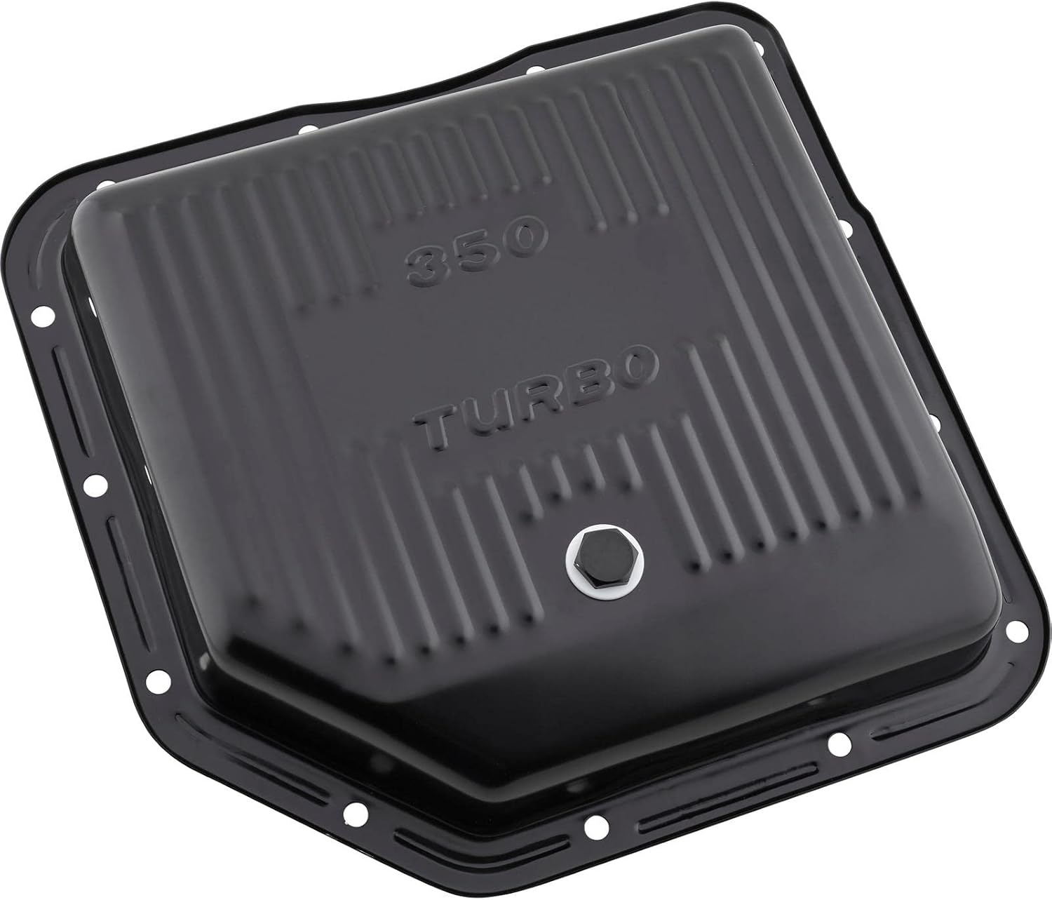 Speedway Motors Black Steel GM TH-350 Transmission Pan (2" Deep)
