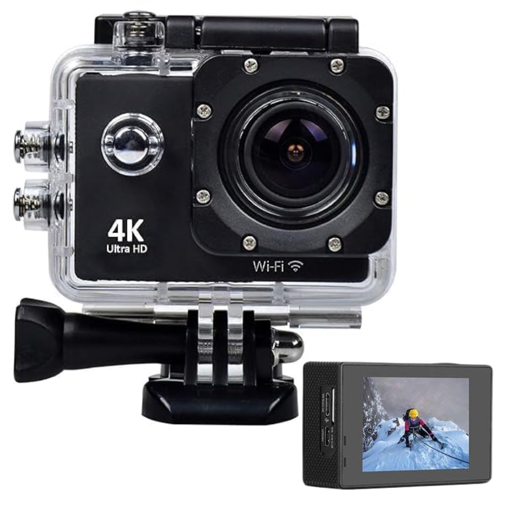 Drumstone 𝟏𝟓 𝐘𝐞𝐚𝐫𝐬 𝐖𝐚𝐫𝐫𝐚𝐧𝐭𝐲 Pro 4K Waterproof Action Camera for Men – 16MP, 30FPS Video, Wide Angle Lens, Travel Kit with Accessories for YouTube Vlogging,Bike Moto,Helmet – Best Gift-picture-12