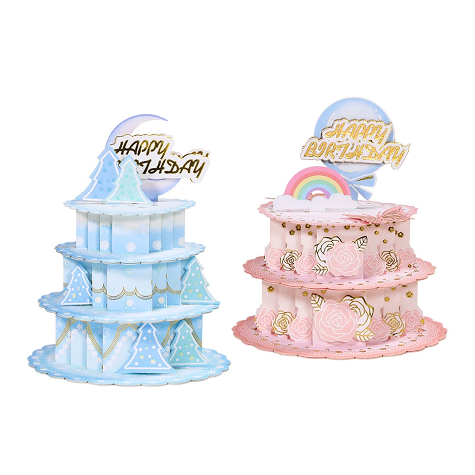 Biglietti d' auguri Cartoline di compleanno Cartolina d' auguri del regalo di compleanno del regalo di compleanno 3D Biglietti di auguri di pop- up con invito della cartolina della busta Anniversario