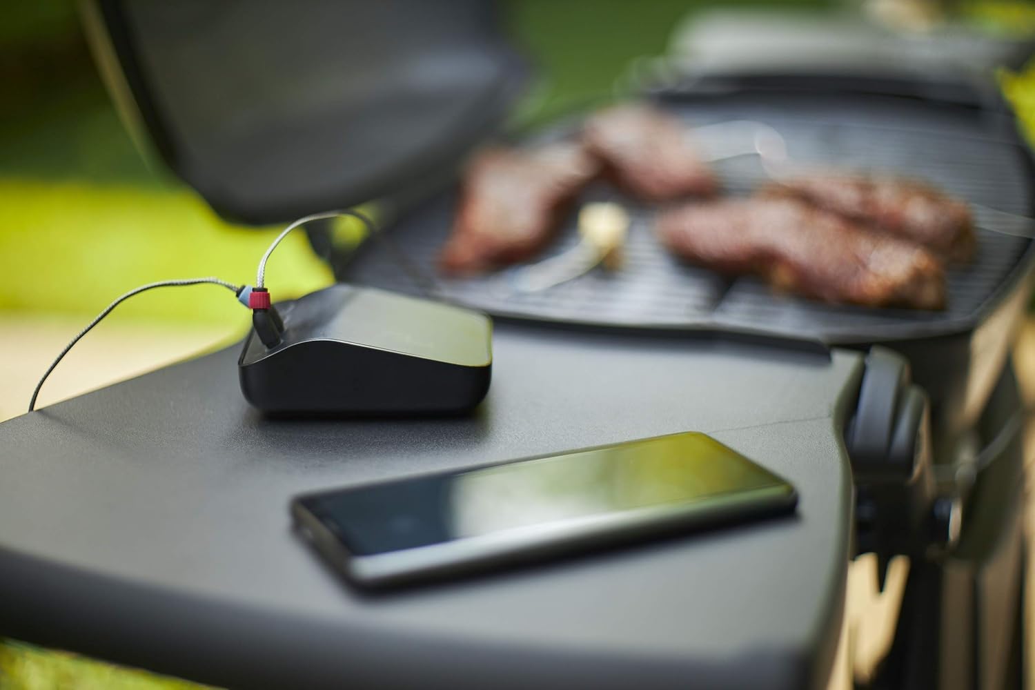 Weber Connect Smart Grilling Hub, termómetro inteligente con Bluetooth y WLAN, control en el dispositivo o mediante la aplicación, instrucciones paso a paso y recetas, hasta 4 sondas - Negro (3202)