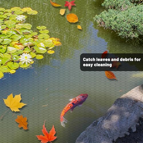 image for Rainleaf Pond Netting, 14' x 20' Pond Net Cover, Koi Pond Netting for 