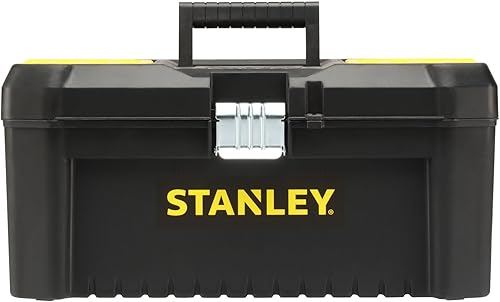 STANLEY Caja de herramientas esenciales (16 pulgadas), solución de almacenamiento duradera con bandeja extraíble y organizadores, para