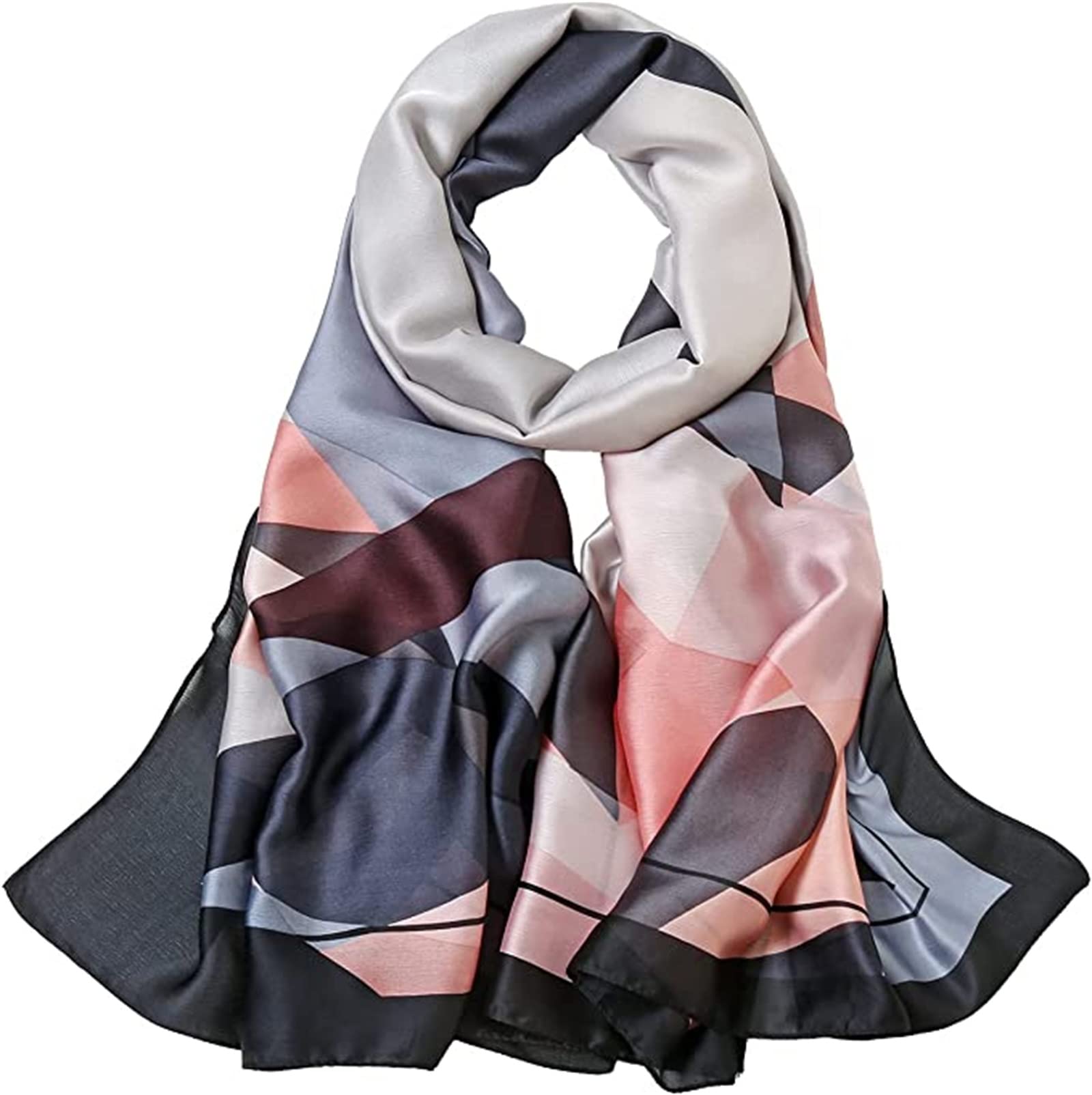 WEIGEER Silk Scarf Women Sciarpa di seta da donna, scialle fazzoletto per lunga sciarpa leggera, da spiaggia, cintura vintage scialle Christmas Decorations Scarf Belt Butterfly Shawl