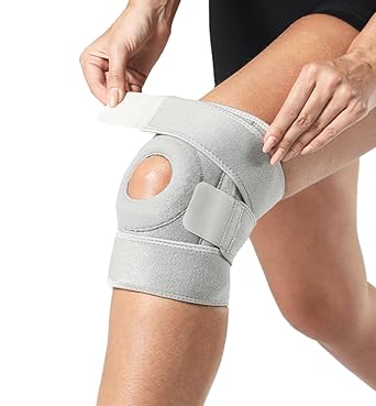 Knee Braces for Knee Pain Women Men, Patellar Tendon Support Strap, Knee Brace for Meniscus Tear Compression Sleeve for Knee Pain Gray