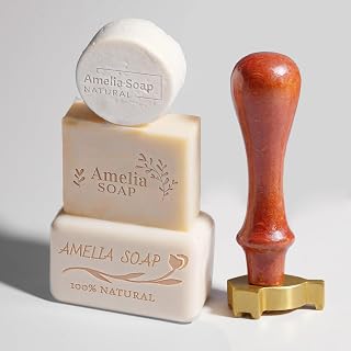 Velba Custom Soap Stamp: Personalized Logo, Text & Design for Handmade Soap - Premium Brass, Reusable for DIY Makers & Small Businesses