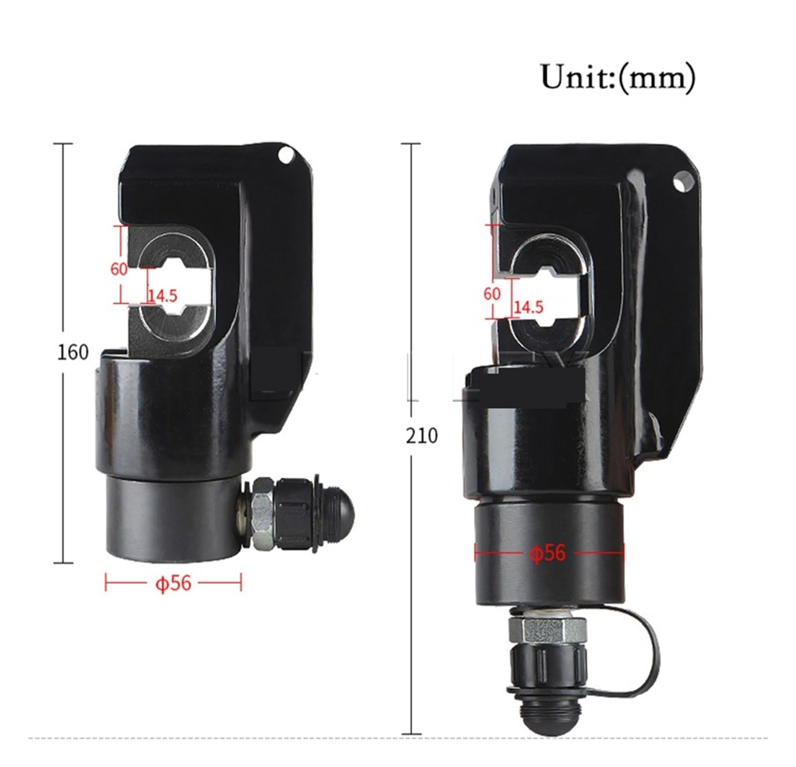 Máquina prensadora de mangueras hidráulicas, herienta de prensado de Abrazadera de cuña hidráulica portátil, alicates de prensado de terminales de Cable hidráulico,Material Fuerte