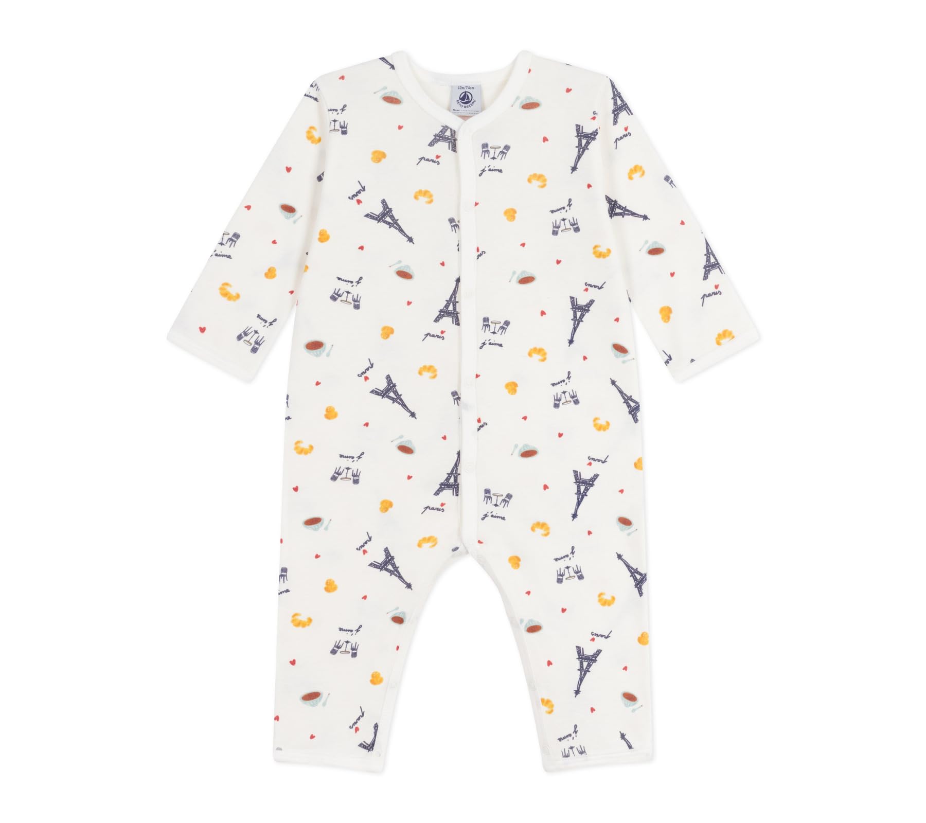 Petit Bateau Pyjama bébé en Coton sans Pieds imprimé Paris