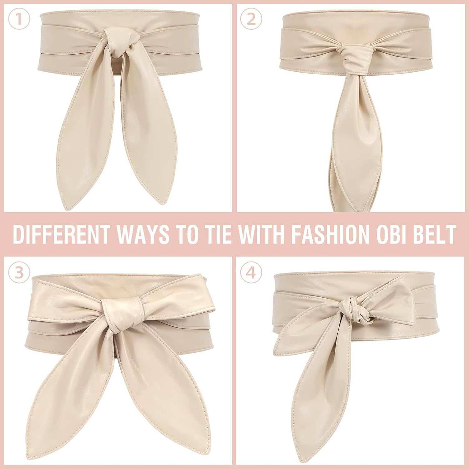 Womens Obi Belt Fashion Wrap Wide Tie Waist Belt for Dress image 4