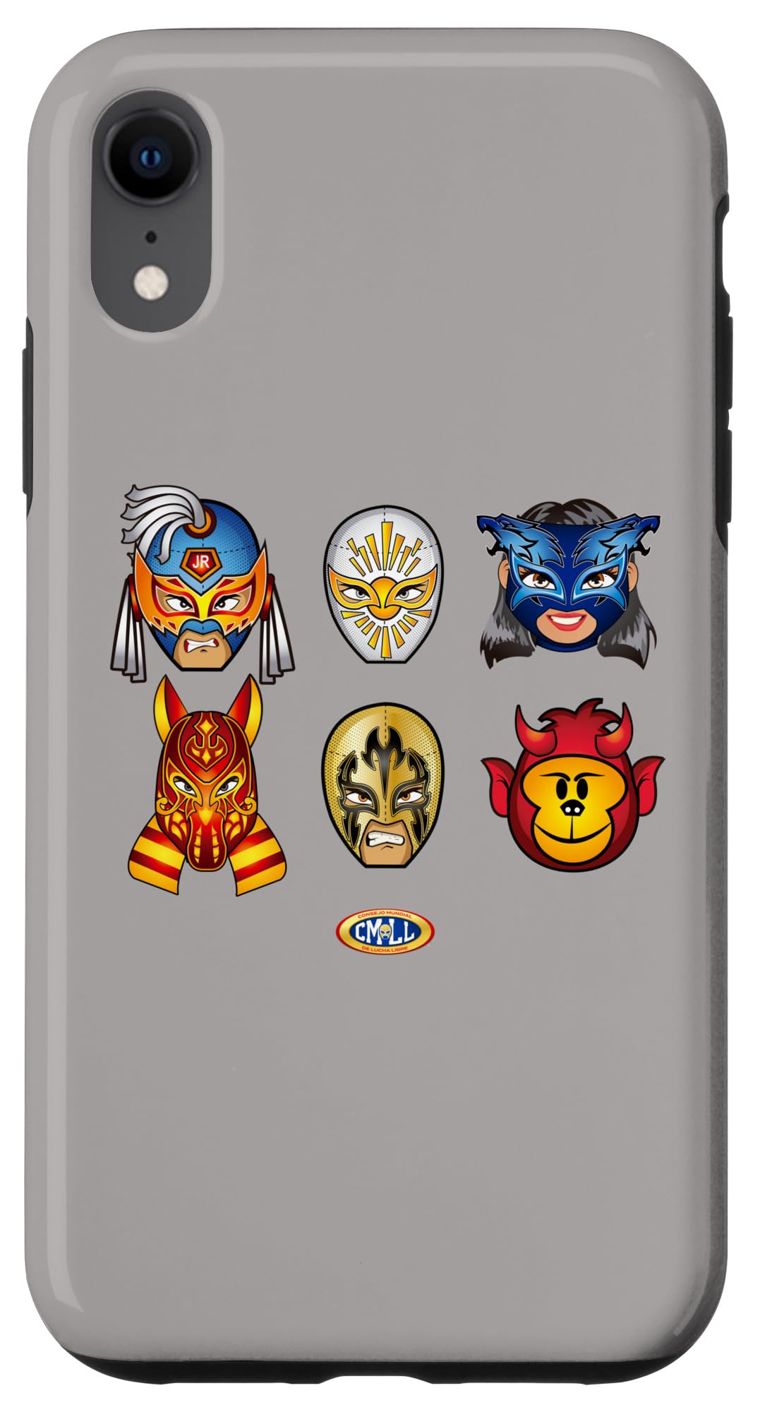 Coque iPhone XR Lucha Libre mexicaine protège écran chutes enfant