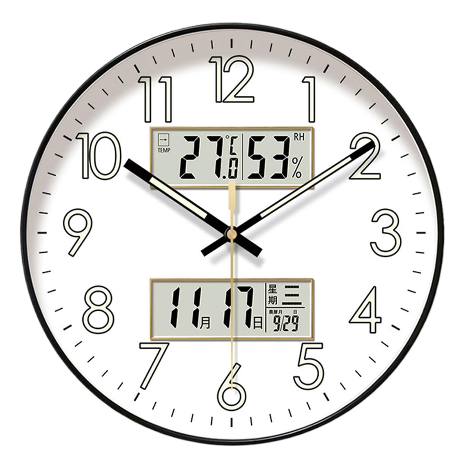 Grande horloge murale à affichage numérique pour salon moderne