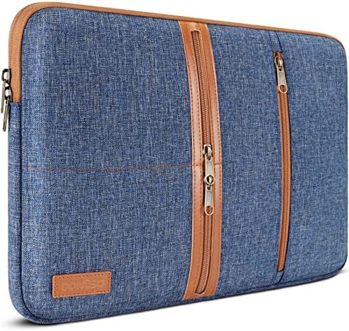 DOMISO 15.6 inch Laptop Sleeve Case Water Resistant Shockproof Protective Computer Bag for 15.6" Notebook/Lenovo IdeaPad ThinkPad/HP Pavilion 15 Envy 15/Dell XPS 15/Asus, Brown