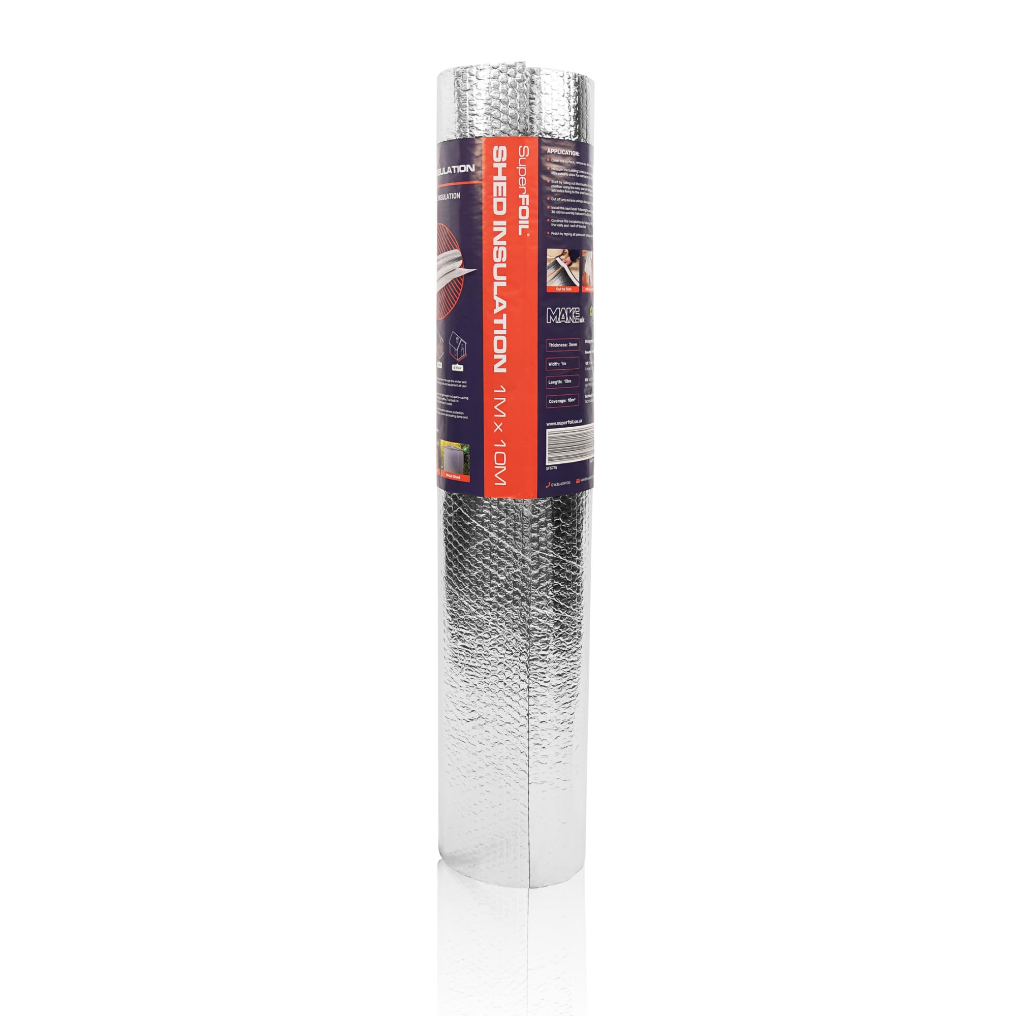 SuperFOIL 1 x 10m Self-Adhesive Shed Insulation - Silver
