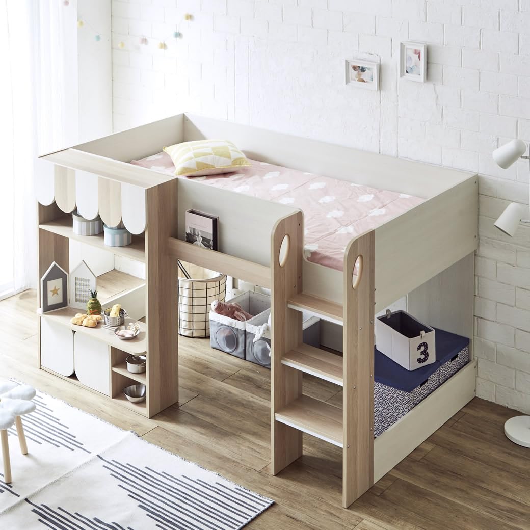 Amazon | ネルコンシェルジュ ロフトベッド ウェンディ Wendy シングル