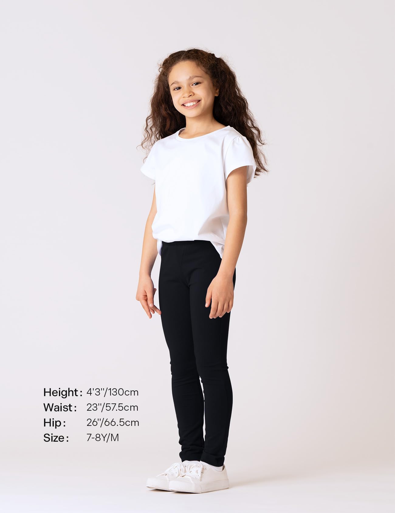 LAPASA Leggings Deportivos Niña – Pack de 4 Leggings Largos y Piratas (7/8) de Algodón Elástico, Pantalones Cómodos para 4-13 Años G11/G19