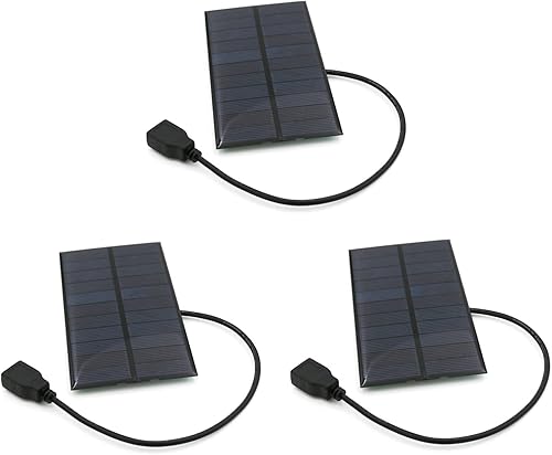Doefo Cargador solar de 1.65 W, panel solar portátil USB de 5.5 V 300 mA, cargador solar impermeable para campamento de supervivencia al aire libre,
