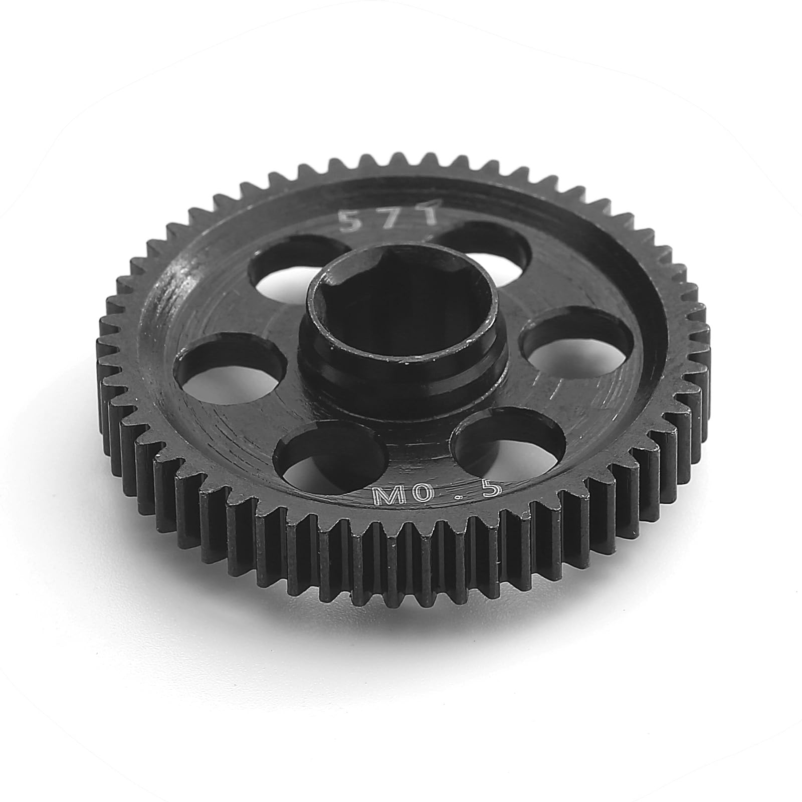 CHRCOED RC Car Metal Spur Gear 0.5M 57T Hardened Steel Main Gear 311196 for Arrma 4WD 1:18 Typhon Grom Small Scale Buggy Granite Grom Monster Truck Moiave Grom Desert Truck