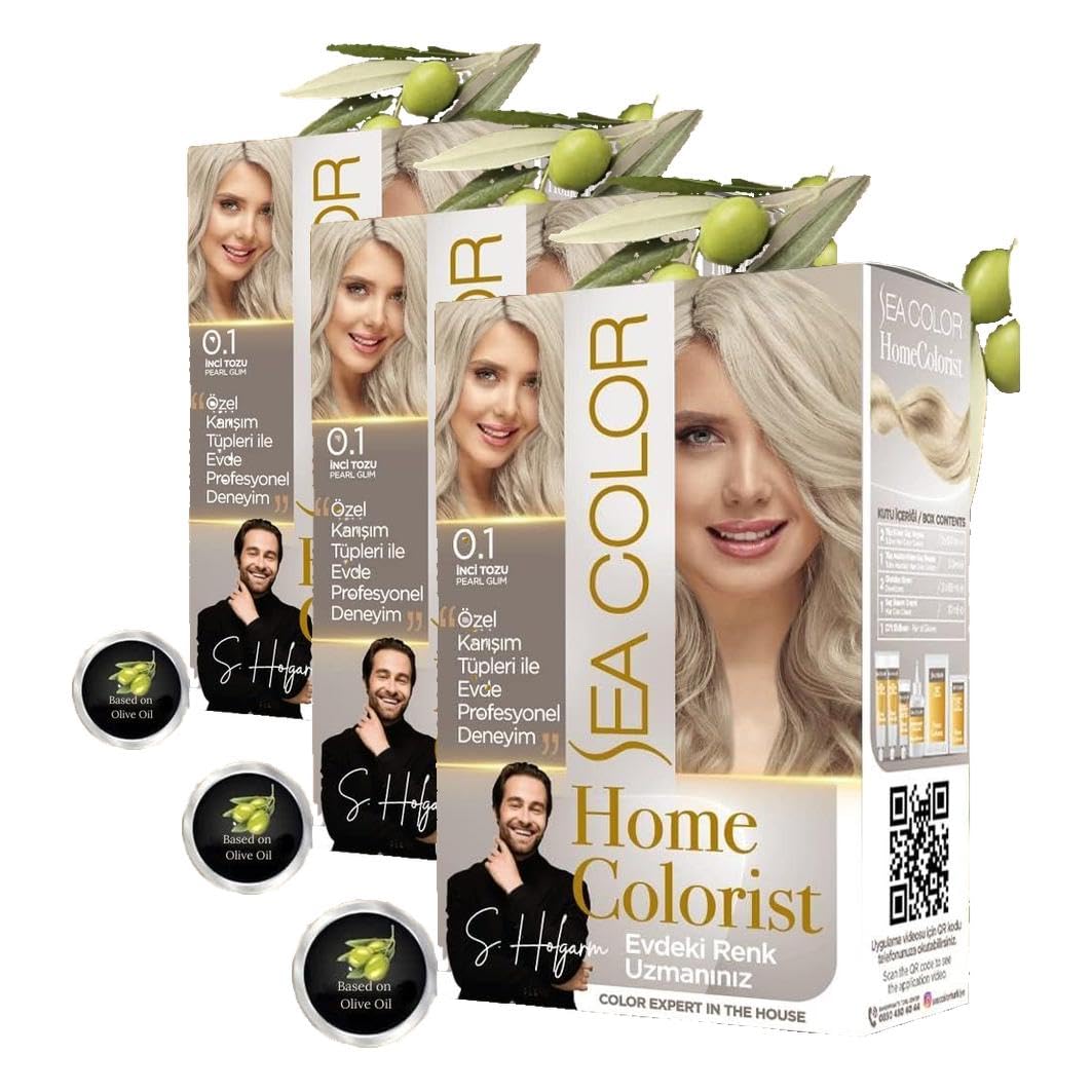 Sea Color Home Colorist Set Saç Boyası 0.1 İnci Tozu Pearl Glım (3 paketi)
