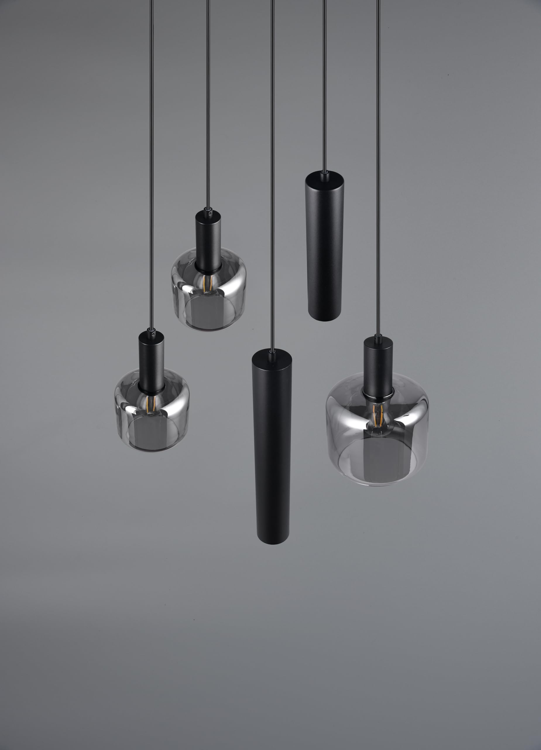 TRIO LIGHTING FOR YOU Sospensione Trio Lighting Mataro 1xe27 2xe14 2xgu10 Opaco - 364130532, Nero