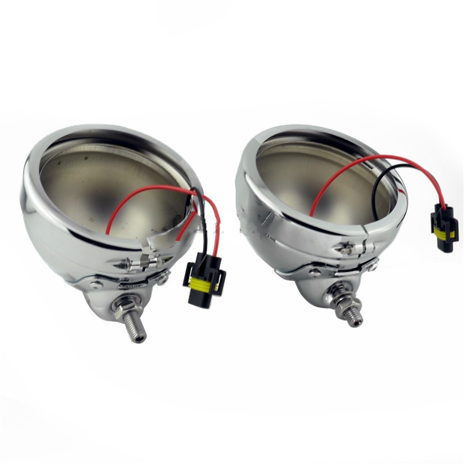 fari moto Alloggiamento faro motocicletta Gruppo luce fendinebbia Adatto per Harley per Road per King per Electra Glide FLHXS(Chrome)