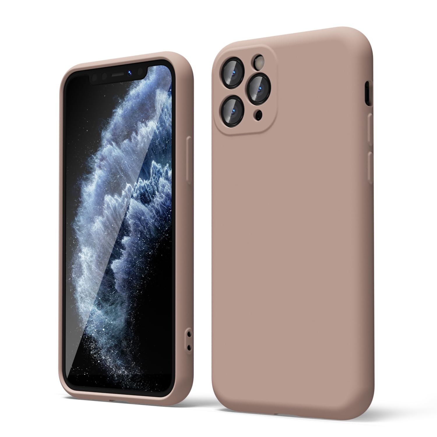 oakxco for iPhone 16 Pro Max Case Liquid Silicone, Soft Rubber Gel Elegant Aesthetic Basic Simple Cover, Cute Thin Slim TPU Matte Solid Color Plain Smooth Case for Women Girl, Light Pink — view 827