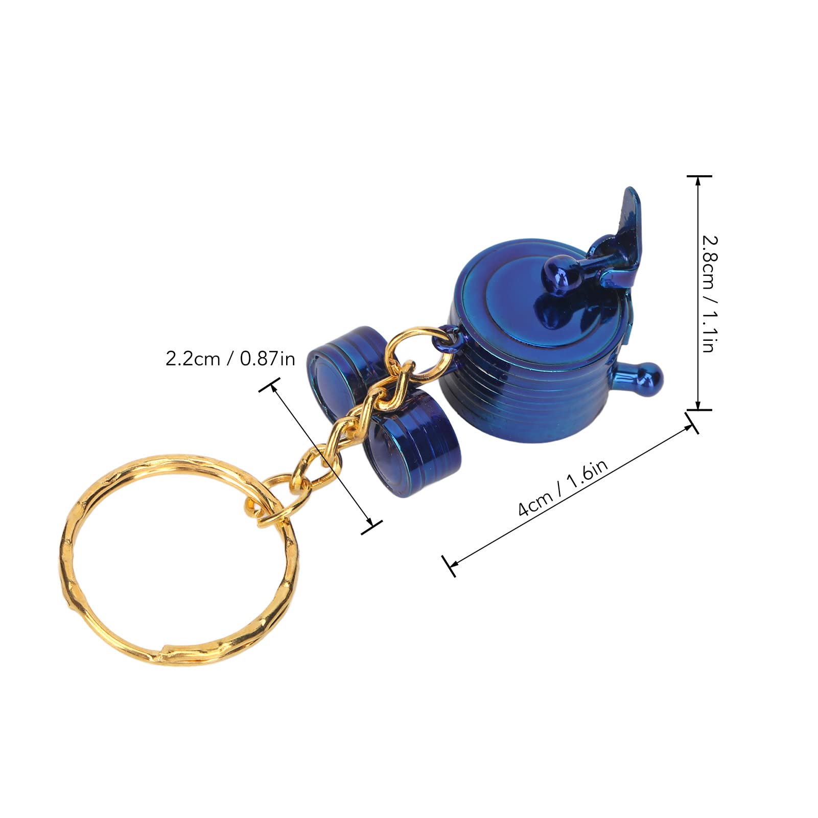 Porte-clés Mini Batterie, Métal Portable Instrument Porte-clés Percussion Tambour Charme Pendentif Porte-clés Mini Percussion Instrument Ornement Décoration pour Artisanat Musique Cadeaux(Bleu)