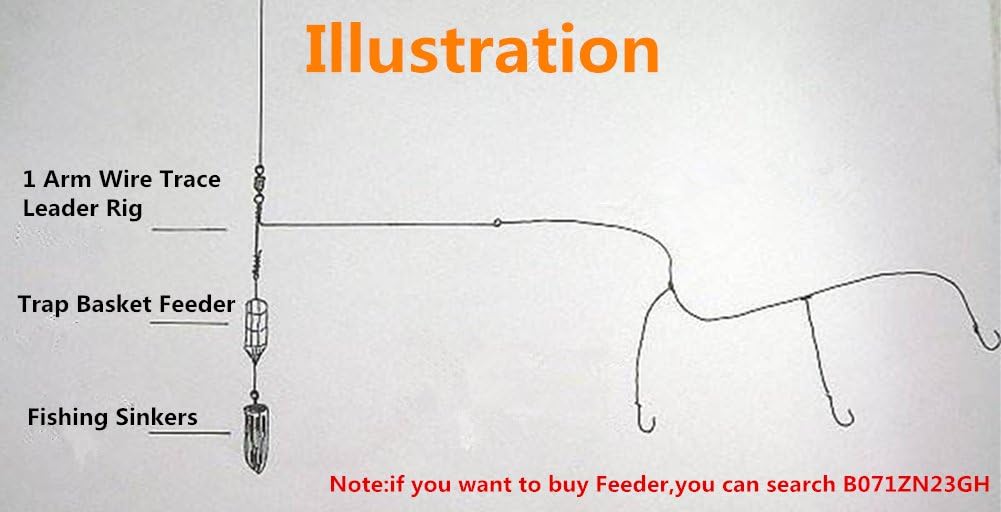 10/20 Pcs Stainless Steel Fishing Lures Wire Leader Trace with Snap & Luminous Glow Beads Fishing Rigs Leaders Fishing Line Tackle (10Pcs) : Sports & Outdoors