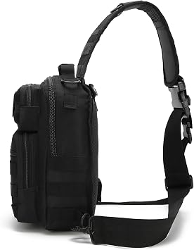 Tactical Sling Bag for Men, Shoulder Bag Backpack Small Molle Assault Range Bags Chest Pack Day Pack Diaper Bag (Digital Camo)