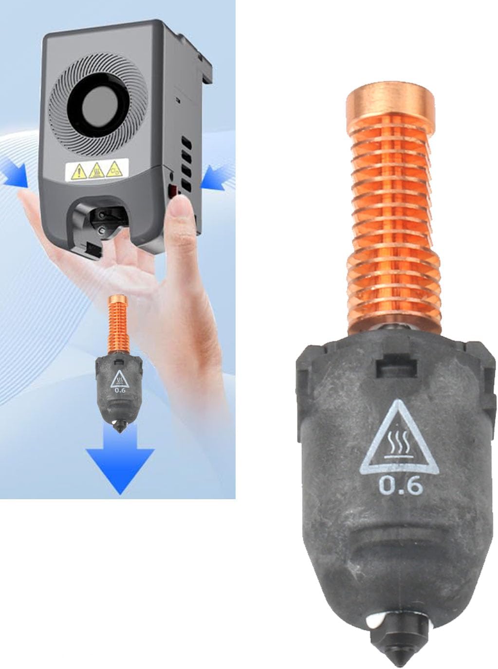 LICHIFIT Nozzle Assembly for AD5M / AD5M Pro 3D Printer Max 280℃ High Temperature & High Flow Nozzle for Adventurer 5M / 5M Pro