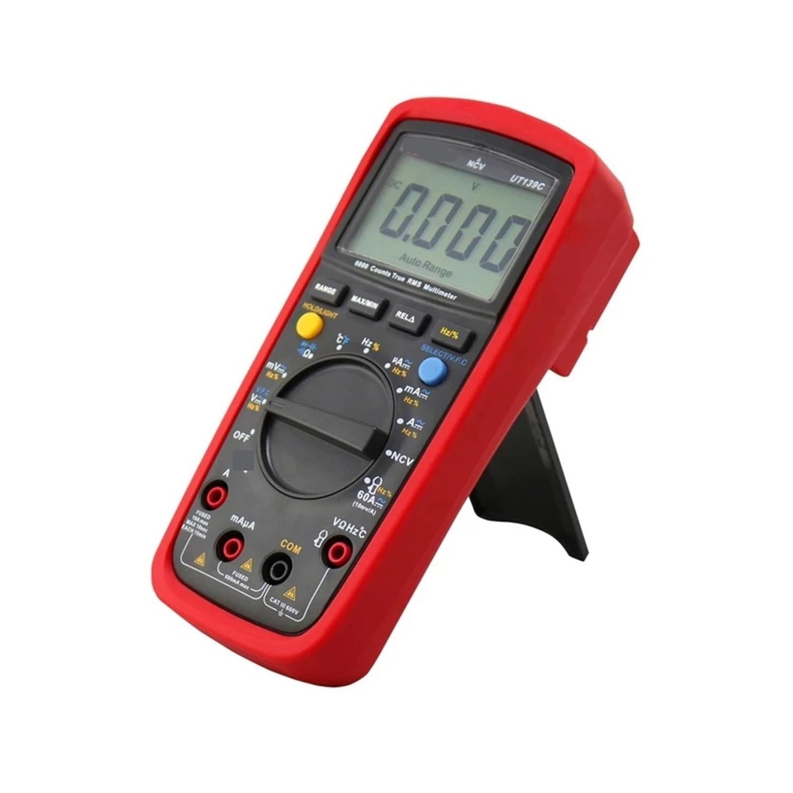 Multimetro digitale UT139C UNITÀ Multimetro digitale Auto Range Misuratore True RMS Tester condensatore Portatile 6000 Conteggi Voltmetro Temperatura