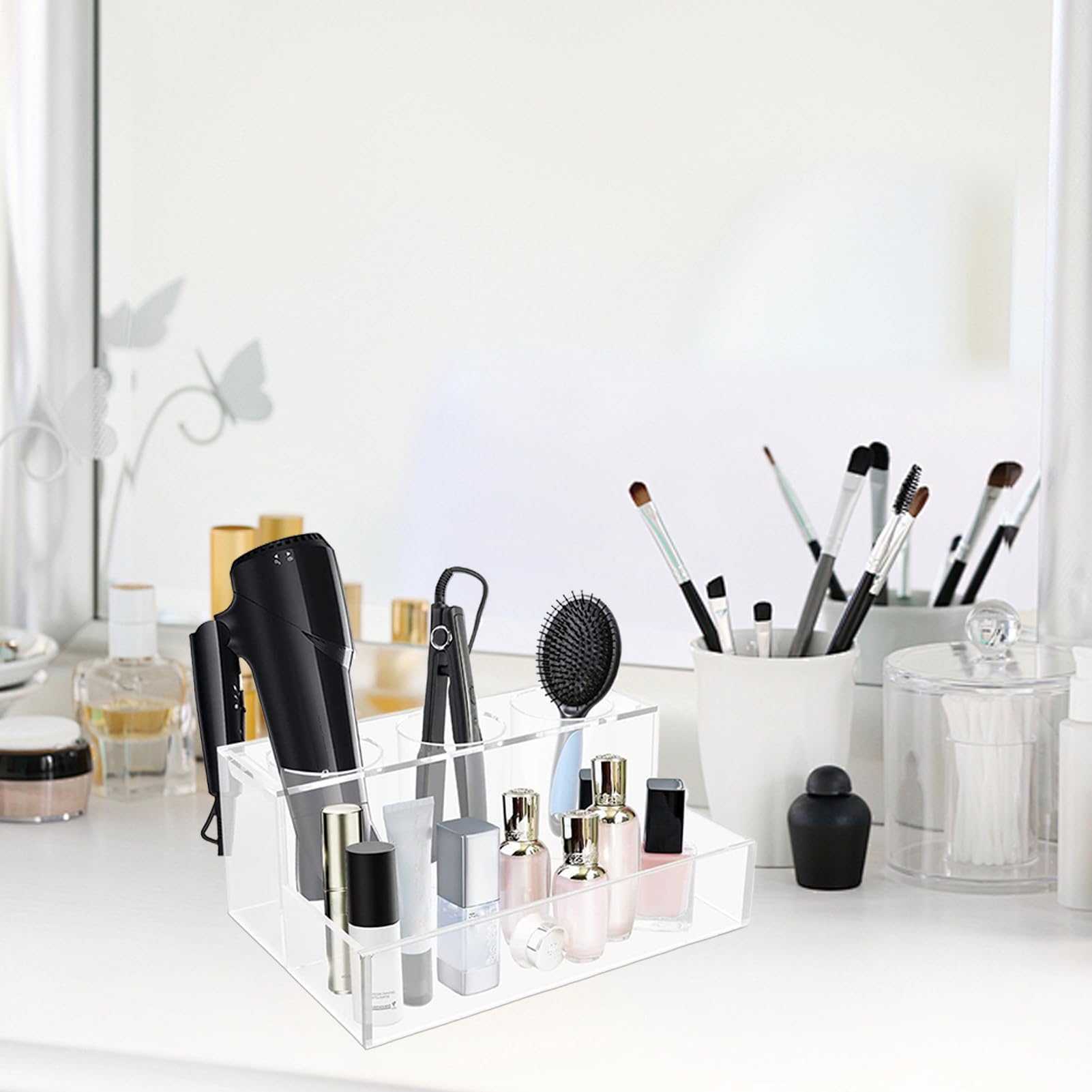 Generico Organizer für Haarstyling-Werkzeuge, Organizer für Haargeräte, Schreibtisch-Organizer für Werkzeuge – Organizer und Halterung für das Styling von C