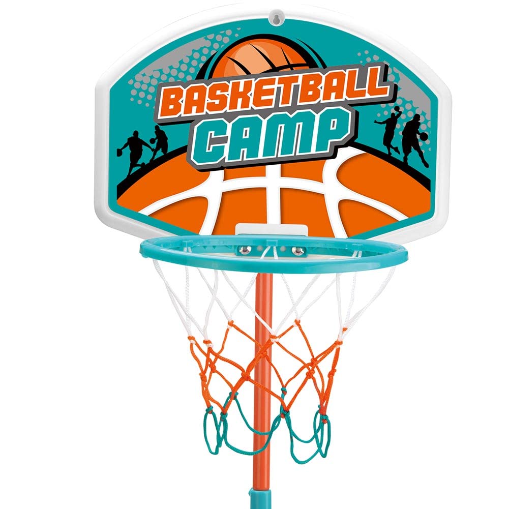 Canestro Basket Regolabile 165-205 Cm Con Pallone E Pompa - Base Riempibile D'Acqua/Sabbia, Per Esterno/Interno