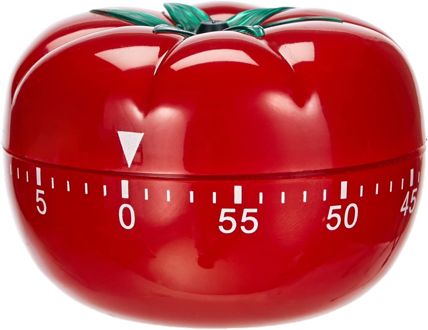 ADE TD1607 Mechanical Kitchen Timer. Tomato shaped Time measurer. Plastic ABS. Acoustic signal after the timeout. Reliable egg timer.