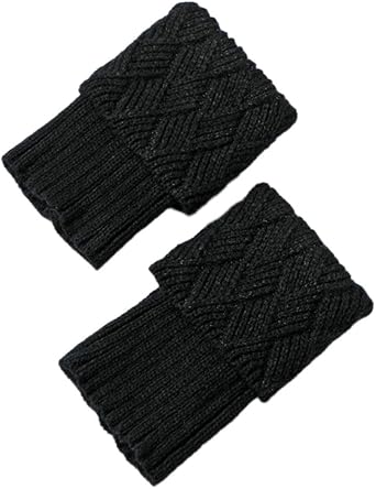 Womens Crochet Leg Warmers Winter Warm Knit Boot Cuffs Topper Socks