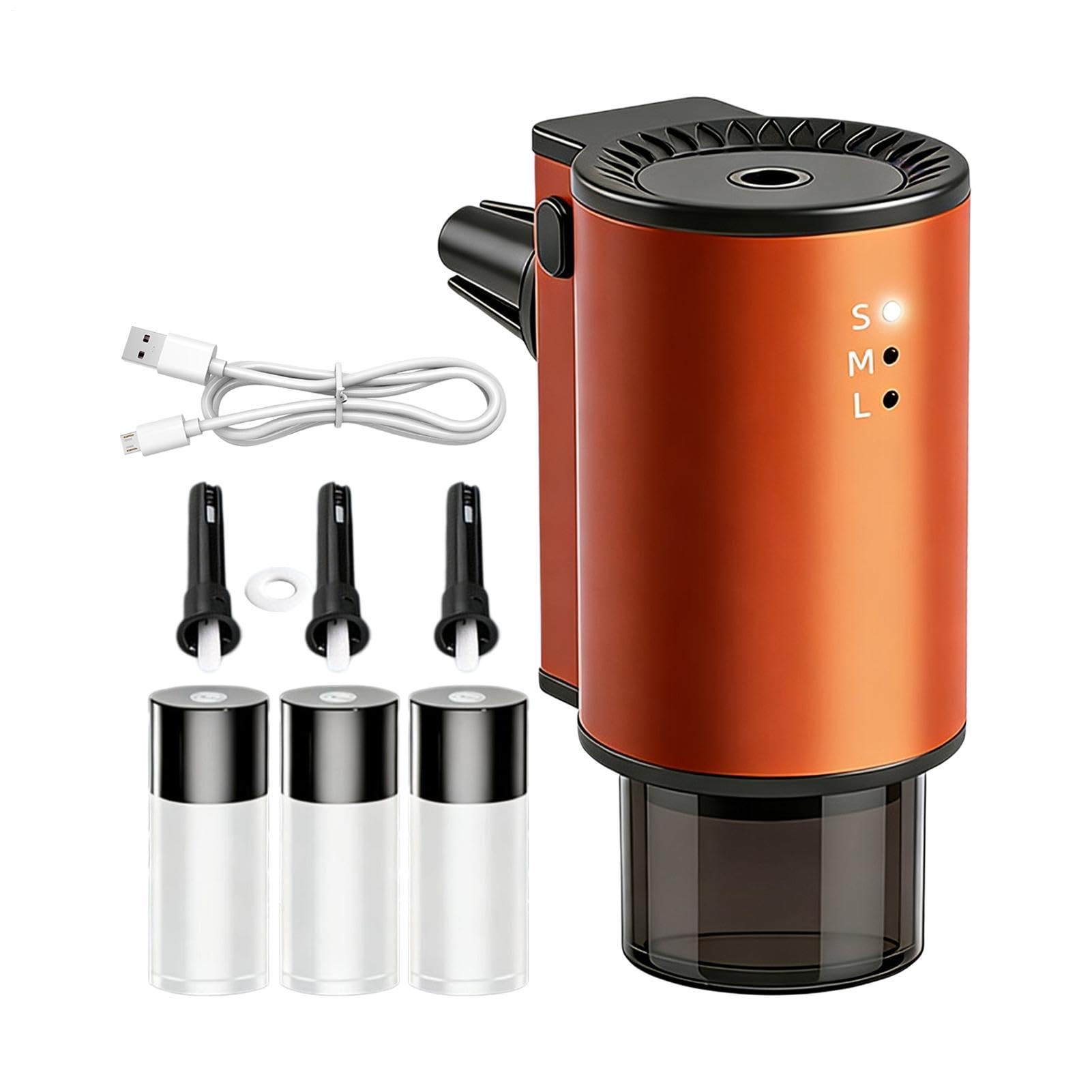 Diffusore di Profumo Auto, con 3 Ricariche Regolabile a 3 Modalità, Diffusore Automatico di Profumo per Veicolo, per Viaggi Stradali Gite Fuori Porta Vacanze in Auto Camion Camper SUV