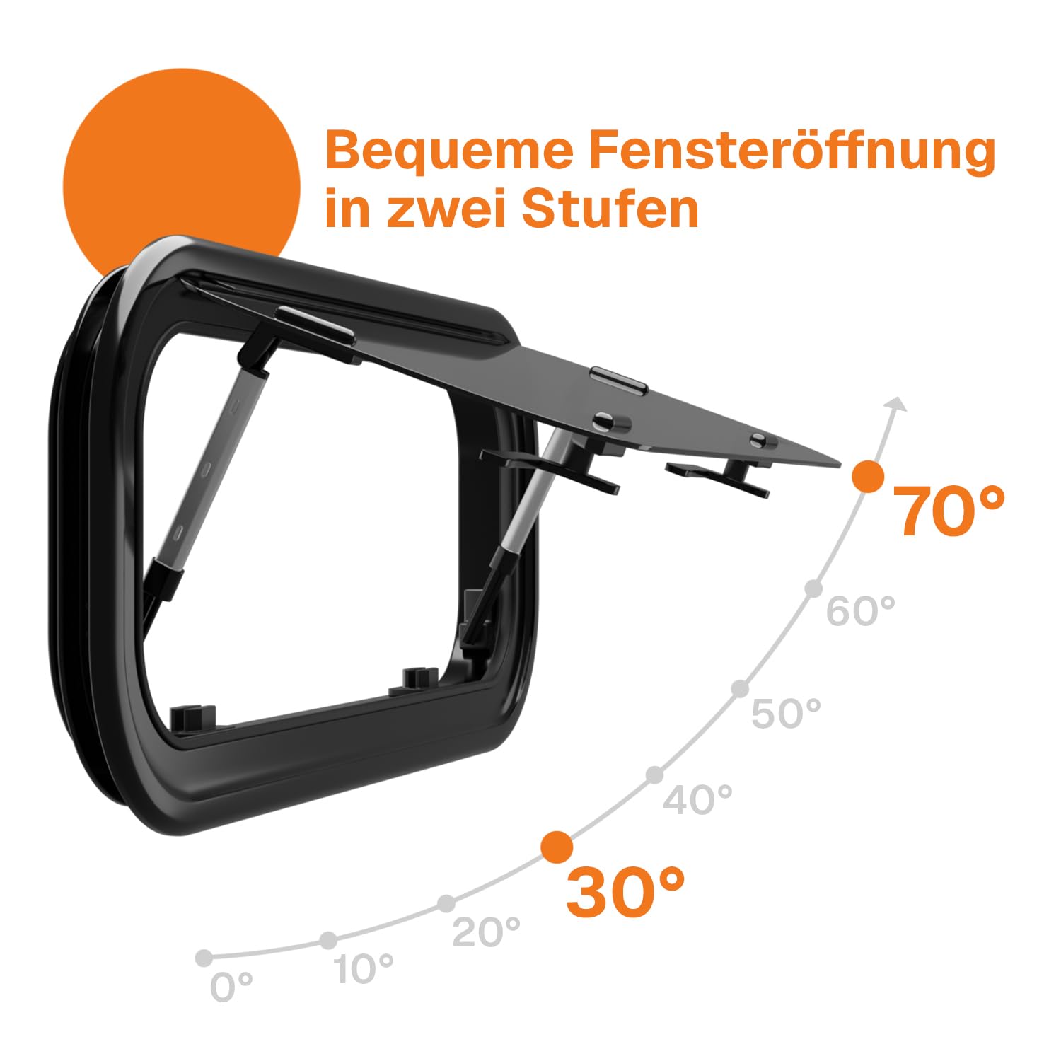 Finestra per roulotte, 70 x 30 cm, E13, per camper e roulotte con protezione dagli insetti integrata, protezione solare, finestra laterale per camper, vetro temperato da 4 mm, resistente ai
