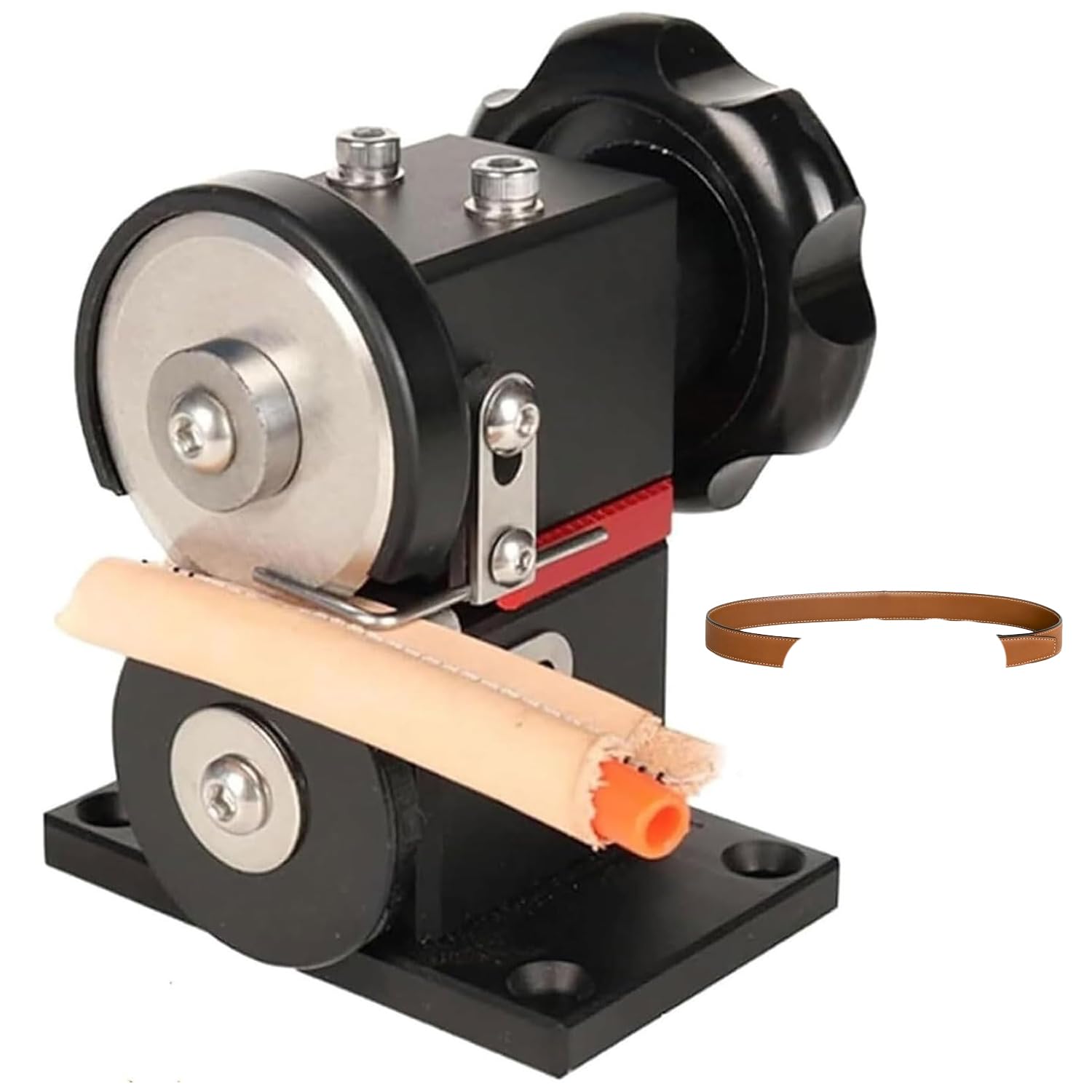 Rifilatrice Portatile per Pelle, taglierina per Lavorazione della Pelle, Spessore di Taglio da 0 a 4 mm, Strumento Fai-da-Te per Scarpe, Borse e lavori di Carta.