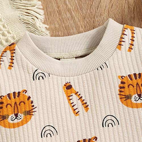 Roupas infantis para bebês meninos e meninas outono inverno roupas estampadas tops e calças crianças