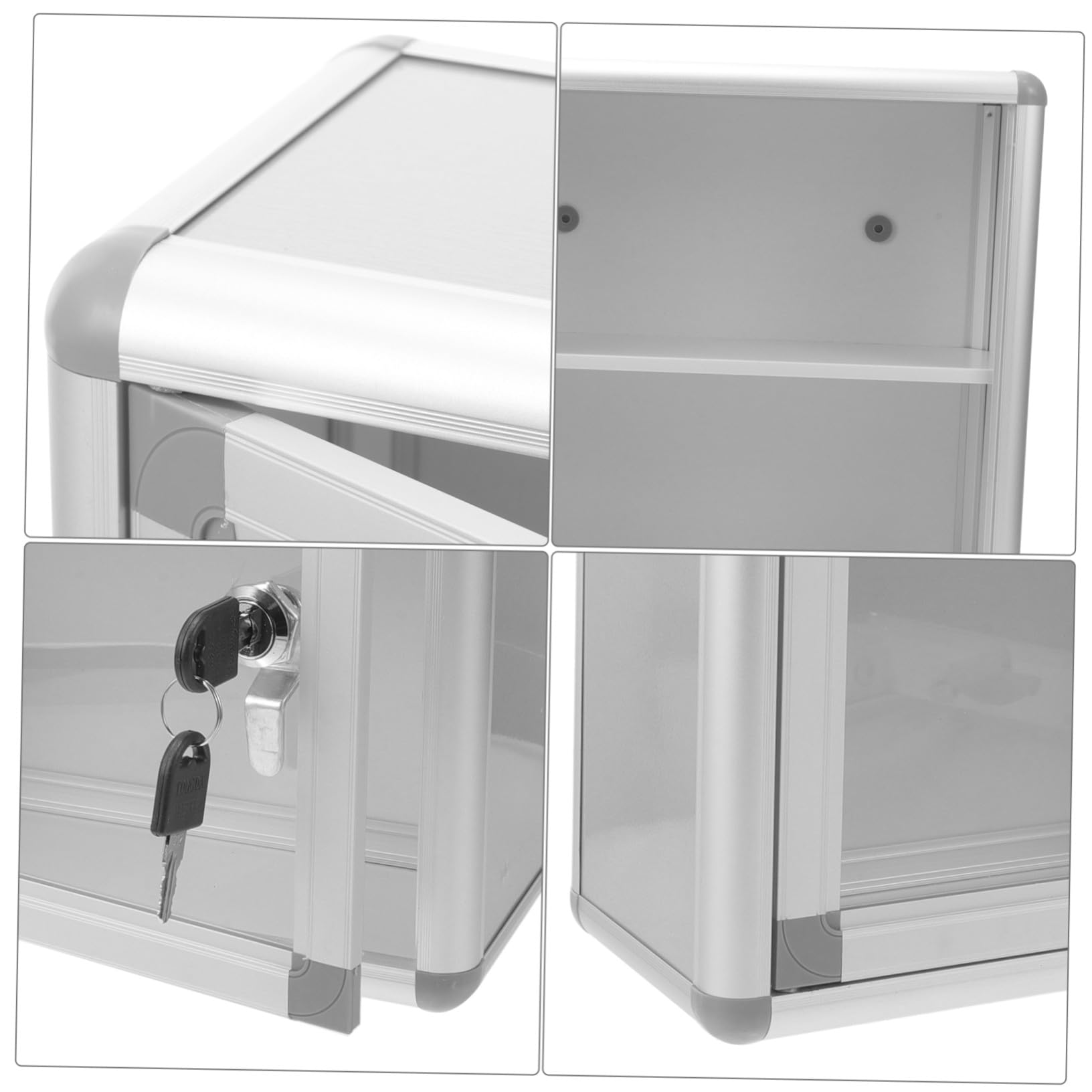 Botiquín de Pared de Aleación de Aluminio Cerradura, Almacenamiento Multifuncional Seguro para Medicamentos y Objetos Personales Hogar Coche
