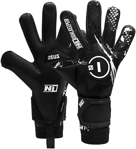 Miniatura 7 de N1 Goalkeeper gloves Zeus UGT+. Guantes de fútbol ultraligeros con corte híbrido roll-negativo y látex alemán UGT+ Palm. Guantes de portero de