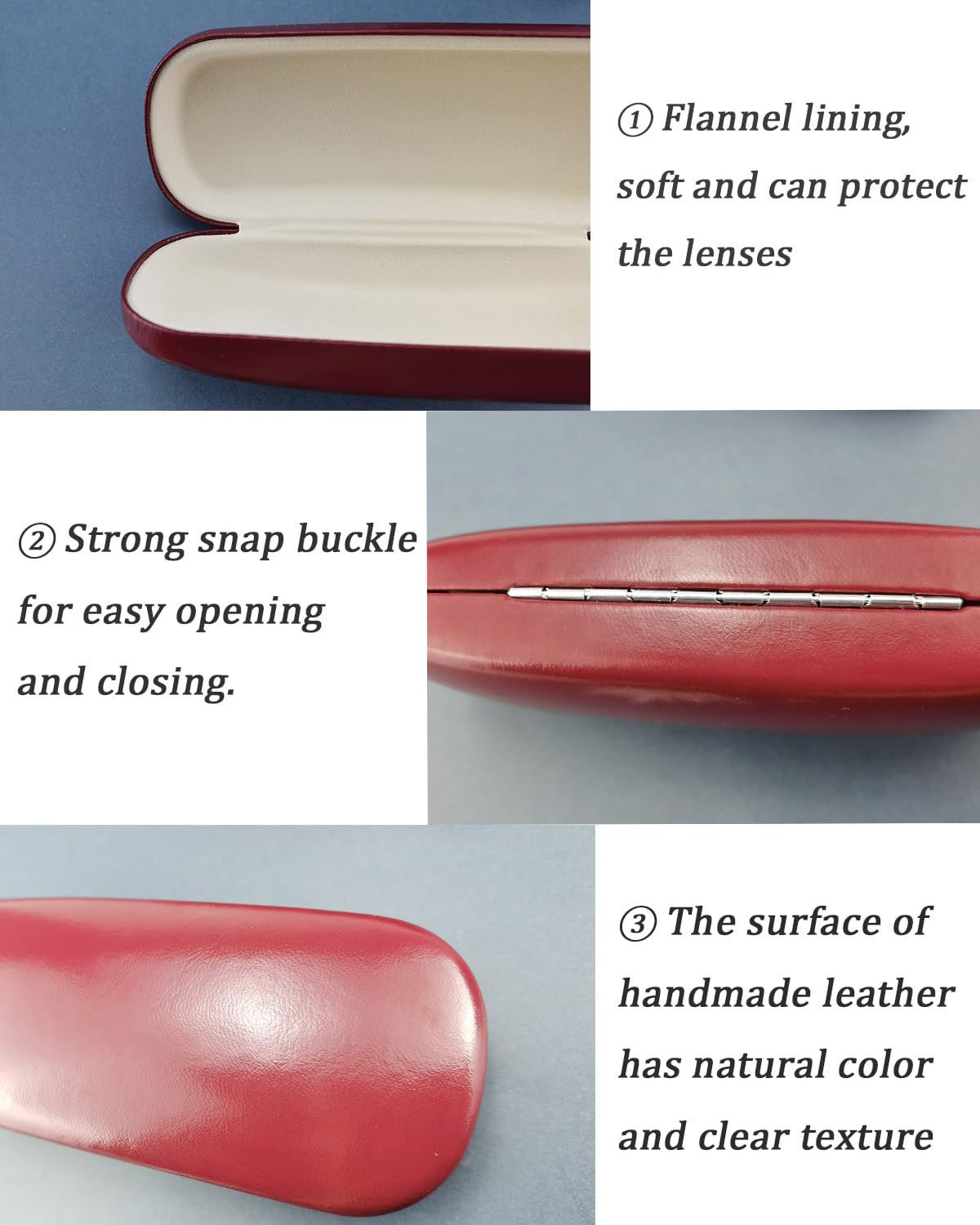 Hibmisy 4 Pezzi Custodia Occhiali Rigida da Sole,Con Panno Per La Pulizia Degli Occhiali, Custodia Portatile Occhiali, per Occhiali da Sole, Occhiali da Lettura, Occhiali per Miopi