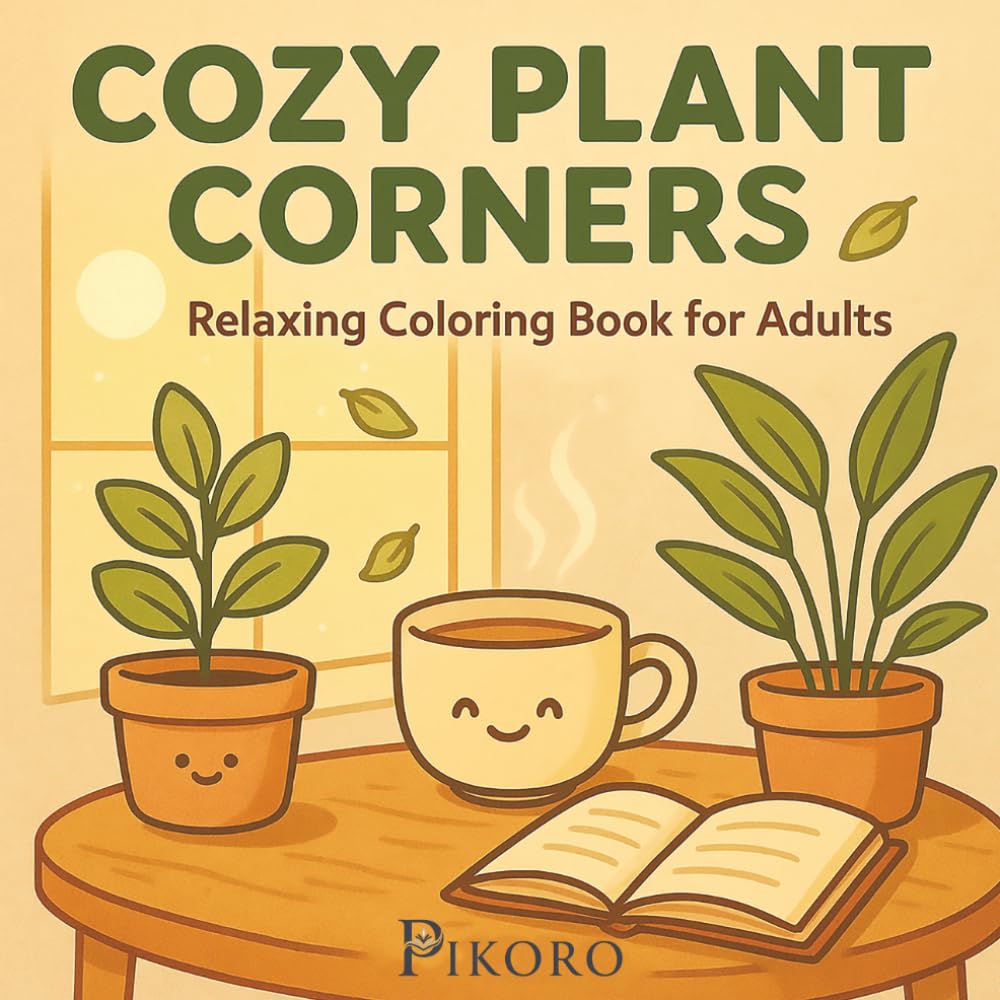 Cozy Plant Corners – Relaxing Coloring Book for Adults: A charming collection of cozy indoor plant scenes to color and unwind (Cozy Moments Coloring Collection)