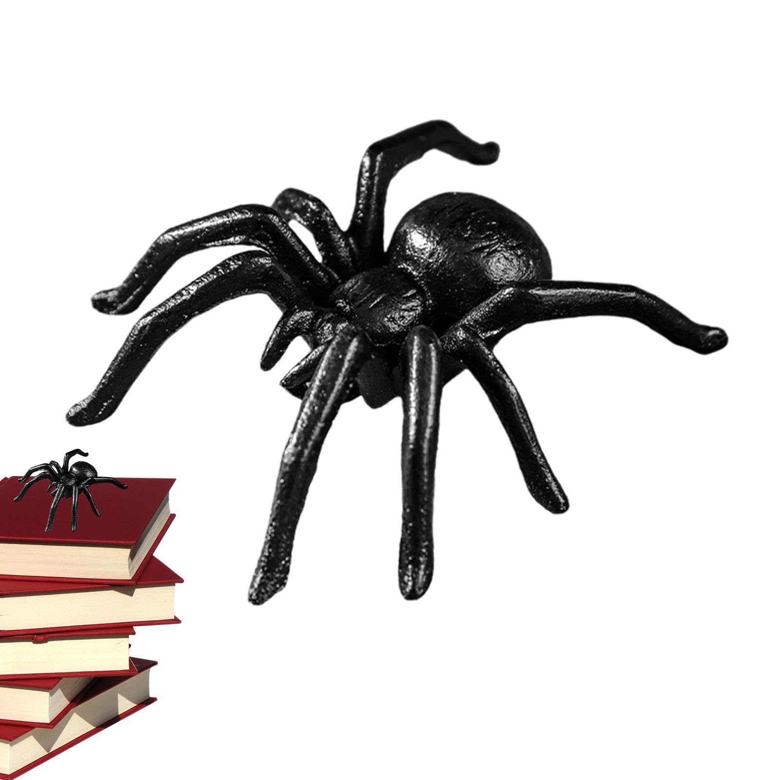 ZONEWD Metal Spider Decor - Giant Spiders for Outside House,Large Cast Iron Spiders for Indoor/Outdoor Decor, Huge Spiders for Outdoor Halloween Decor, Giant Spider Halloween