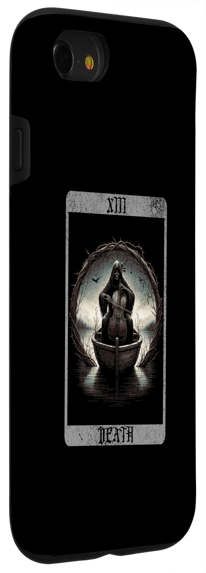 iPhone SE (2020) / 7 / 8 Vintage Tarot Card Death Reaper Occult Satan Unholy Horror Case - Image 3