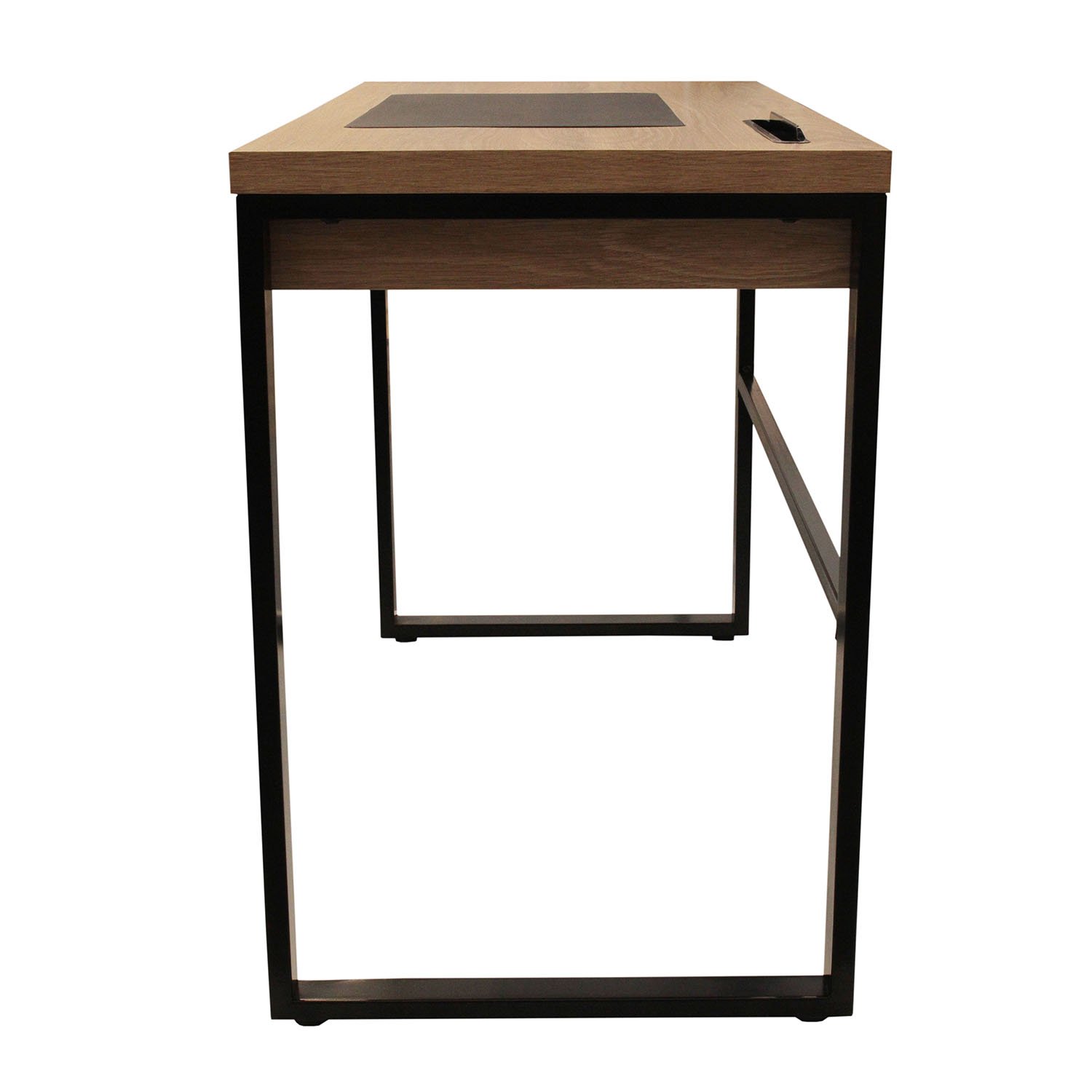 HOME DECO FACTORY Bureau en Bois avec Tiroir Structure Métal Industriel | Bois et métal, bureau, tiroir de rangement, structure métal style industriel, bureau ou chambre, robuste, 110x110x16 cm, bois