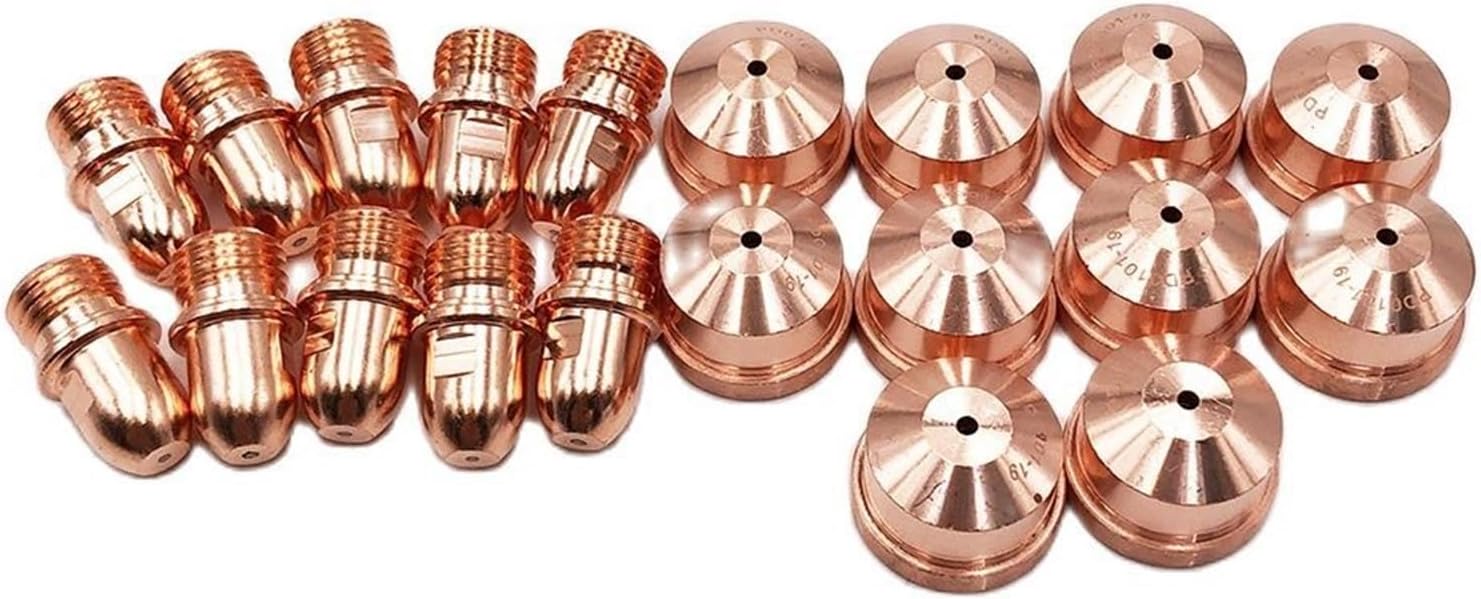 10pcs Electrode PR0101 And Nozzle PD0101 Air-cooled A101 A141 P101 P141 LT141 Plasma Cutter Compatible With BRIMA CUT-12(1.1mm 60A)