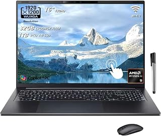 Swift Go 16 AI Copilot+PC Laptop, 16" WUXGA 120Hz Touchscreen, AMD Ryzen AI 9 465 (10-core, Up to 50 Tops), 32GB RAM, 1TB SSD, Windows 11, ‎Wi-Fi 7,Backlit KB, Black, TWE Accessories