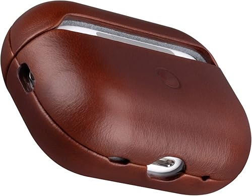Miniatura 9 de MAOGOAM Funda de cuero para AirPods Pro 2 con botón cristal genuino curtido vegetal cera de aceite para AirPods Pro de 2 generación 2022 estilo